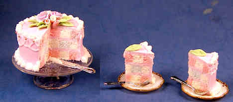(image for) Cake & slices - checkerboard