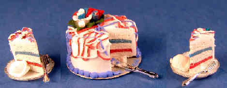 Indepence day cake and slices