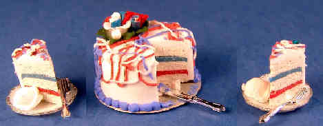 (image for) Indepence day cake and slices