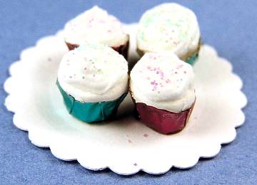 Sparkle cupcakes - set of 4