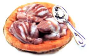 (image for) Ice cream cone dish - chocolate swirl