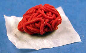Ground beef on paper