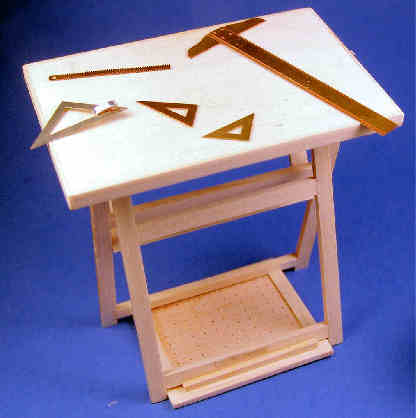 (image for) Drafting table and tools