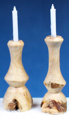 Rustic candlesticks