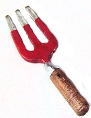 (image for) Garden hand fork - red