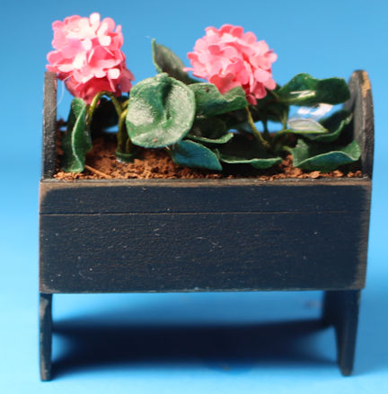 Geranium planter - pink geraniums