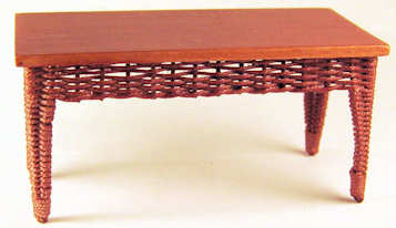 Wicker coffee table