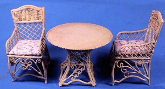 (image for) Garden set - wire wicker