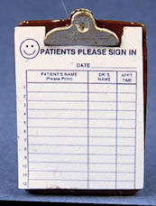 (image for) Patient sign in clipboard