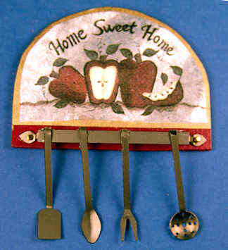 Utensil set on rack - apple