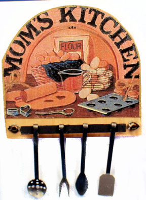Utensil set on rack - Mom's kitchen theme - Click Image to Close