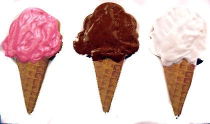 (image for) Ice cream wall decorations - set of 3