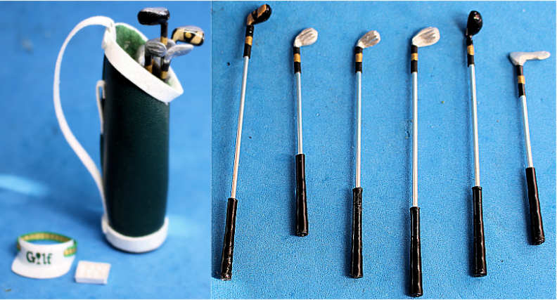(image for) Golf set - green bag plus sun hat and balls