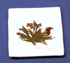 Flower tile - hand painted