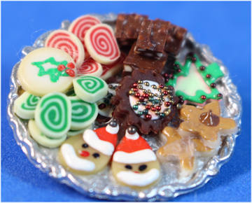 (image for) Tray of Christmas cookies - metal tray