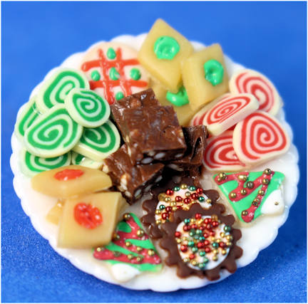 (image for) Tray of Christmas cookies - porcelain tray