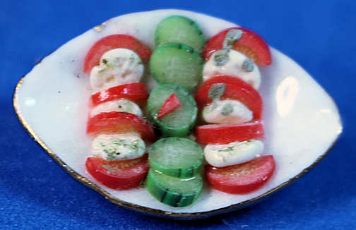 (image for) Platter of of mozzarella, tomatoes and cucumbers