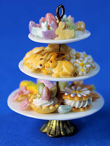 (image for) Easter treats - tiered dish