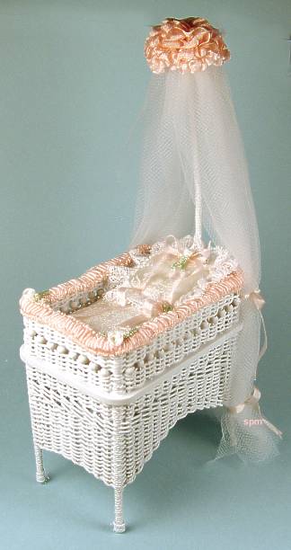 Victorian wicker bassinet