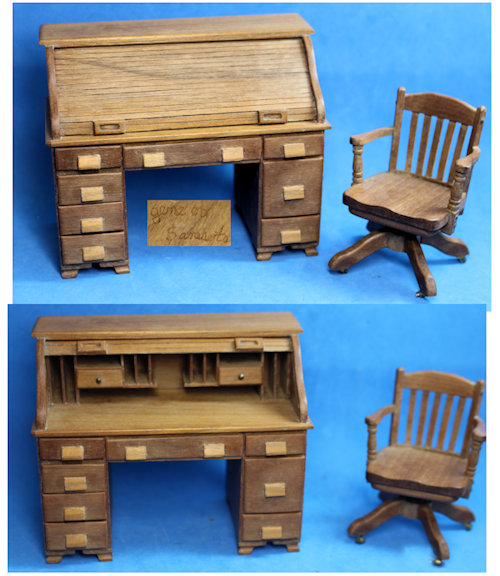 (image for) Rolltop desk and swivel chair - Gene of Sarasota