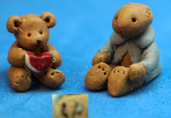 (image for) Tiny mouse and bear signed "LP"