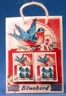 Button display - Blue Bird brand