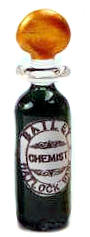 Bailey's chemist bottle - glass - Click Image to Close