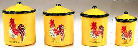Canister set - cockerel - Click Image to Close