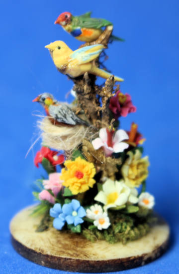 (image for) Birds on flowering bush