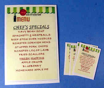 (image for) Menu set