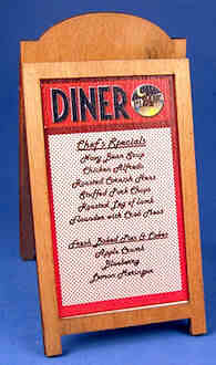 (image for) Diner sign - wood