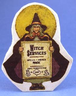 Witch's services sign