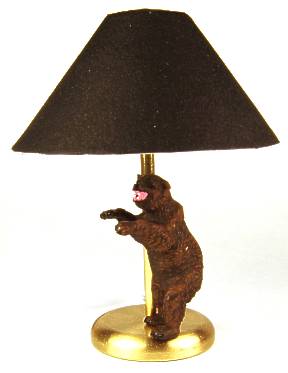 Table lamp - bear attacking - Click Image to Close