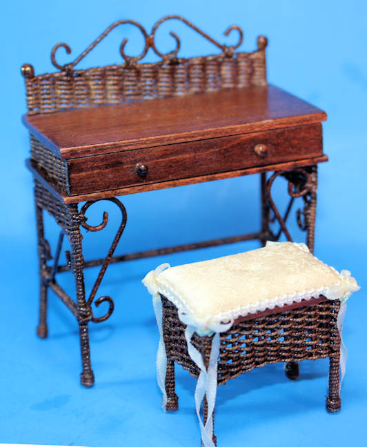 Vanity/writing desk with bench