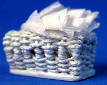Tissue box with tissues - wicker (image for) Tissue box with tissues - wicker