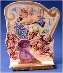 (image for) Victorian standing cherub card